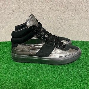 Jimmy Choo Belgravi High Top Leather Croc Print Shoes Italy Men’s Size 7.5 / 41‎